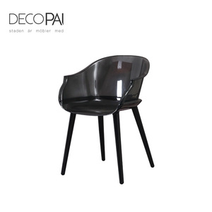 Moderno diseño nórdico de plástico <span class=keywords><strong>PC</strong></span> claro de cristal transparente sillón de silla de comedor - Product Image 1