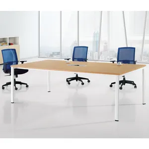 Фабричная розетка 2 м деревянная стальная нога офисная мебель секционная офисный стол для совещаний