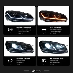 Gruppo Fari per <span class=keywords><strong>Volkswagen</strong></span> <span class=keywords><strong>Golf</strong></span> 6 2009-2012, Aggiornamento a Fari LED Dual-Beam <span class=keywords><strong>7.5</strong></span> - Product Image 3