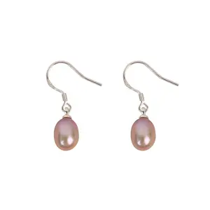 S925 sterling silver ear hook natural water drop shaped pearl earrings fashion women's accessories wholesale