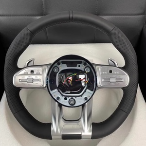 Volante in Pelle Compatibile con Mercedes AMG ClS CLA GLC <span class=keywords><strong>Classe</strong></span> A <span class=keywords><strong>E</strong></span> S C G63 C43 ML SL W202 W203 W204 W205 W206 W207 W166 - Product Image 1