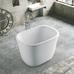 Petite baignoire carrée autoportante, baignoire spa, baignoire d'angle portable blanche - Product Image 1