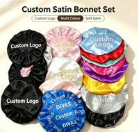 Ensembles de bonnets personnalisés maman et moi, bonnet en satin, bonnet de nuit, bonnet réversible double couche, bonnet de créateur pour femmes et bébés