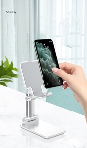 Soporte para teléfono móvil con logotipo personalizado de altura ajustable y baja cantidad, soporte portátil para tableta perezosa de escritorio, soporte plegable Flexible para teléfono - Product Image 6