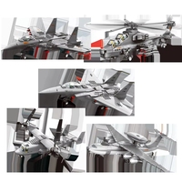 Wange 4001-4006 Modèle d'avion en briques de construction éducatives à petites particules pour enfants, ensembles de blocs de construction DIY