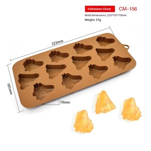 Moules en silicone pour chocolat aux couleurs vives orange et noir pour Halloween, parfaits pour les cadeaux de fête et les bonbons ou des farces - Product Image 6