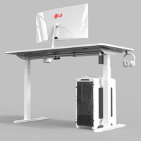 Nouveau bureau électrique réglable en hauteur en métal blanc et noir moderne pour hommes, mobilier de bureau commercial