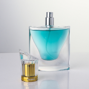 특별 디자인 고급 1.7온스(50ml) 플랫형 빈 향수병 유리, 두바이 스타일 캡 포함, 도매 유리병 공급업체 - Product Image 2