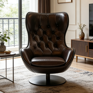 <span class=keywords><strong>Fauteuil</strong></span> inclinable <span class=keywords><strong>pivotant</strong></span> en cuir de vachette de qualité supérieure, respirant, capitonné, dossier <span class=keywords><strong>haut</strong></span>, <span class=keywords><strong>fauteuil</strong></span> relaxant avec base robuste - Product Image 4