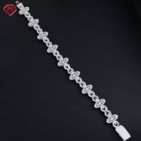 Bracelet Hip Hop Moissanite Argent 925 Hommes Glacé Trèfle Lien VVS Diamant Moissanite Bracelet Cubain
