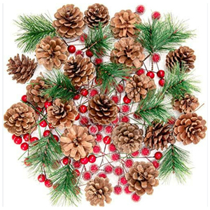 Set de Decoración Navideña AYOYO, Agujas de Pino, Frutos Rojos, Bollos de Haya, Conos de Pino Hechos a Mano - Product Image 4