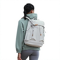 Sac à dos d'étudiant en nylon léger, multi-poches, unisexe, sac à dos pour ordinateur portable, logo personnalisé, sac à dos scolaire, Bolsos Mochilas