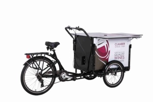 Vélo cargo café manuel avec couvercle sur la boîte avant tricycle pour affaires de rue - Product Image 5
