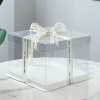 Boîte à Gâteau Transparente d'Emballage Haute Qualité pour Gâteaux Pâtissiers en Gros