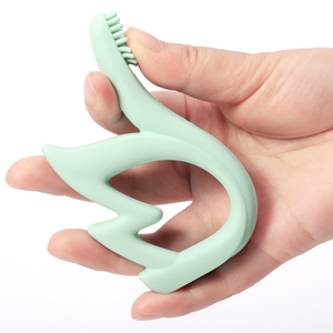 Juego de cepillo de dientes seguro y suave, libre de Bpa, en forma de cisne, de goma, silicona, para bebé, venta al por mayor - Product Image 6