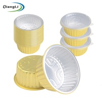 Bol en aluminium rond de 620 ml, scellable à chaud, compatible four, pour soupe, restauration, emballage alimentaire