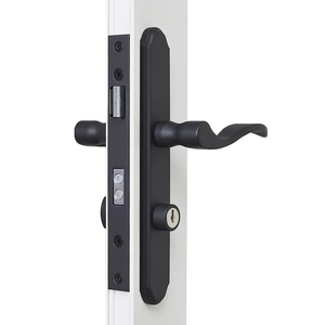 Cerradura de Palanca con Pestillo y Cerrojo para Puertas Corredizas y de Emergencia, Manija para Puerta de Emergencia, Negro Mate - Product Image 1