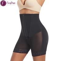 Shorty Gainant Femme à Double Compression Réglable avec 4 Baleines en Acier pour un Ventre Plat, Rehaussement des Fesses et un Effet Respirant