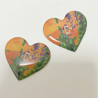 Etiqueta NFC NTAG215 Mini Impermeable en Forma de Corazón con Resina Epoxi para Control de Acceso Empresarial e Identificación Visual a Nivel de Departamento
