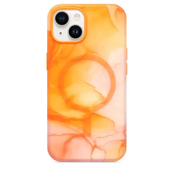 High Quality Liquid Silicone Watercolor Magnetic Mobile Phone Bags For Iphone 14 Silicone Case For Iphone 14 Pro Max Back Cover