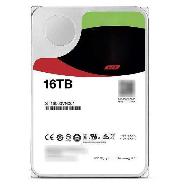 16TB NAS sabit sürücü 7200 RPM 256MB önbellek SATA 6.0gb/sn 3.5 "dahili sabit sürücü ST16000VN001