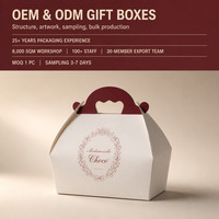 Boîte cadeau pliable en papier avec impression personnalisée pour dattes, bonbons, chocolats, noix et fruits secs, avec poignée, vente en gros directe usine