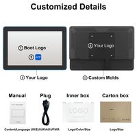 Tablette Android NFC avec écran tactile capacitif 10 points HD IPS RK3566 280 nits Wifi / Bt / RJ45 PoE, montage mural
