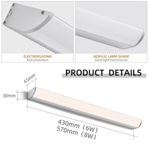 Aluminum Interior Minimalist 220V Modern Design LED Wall <b>Lamp</b> CE RoHS Certification 6W/8W Power Warm White Light - Product Image 6