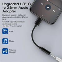 Convertisseur DAC numérique Type C vers Jack 3.5mm Écouteurs USB C vers Casque AUX 3.55mm Adaptateur Câble de conversion audio