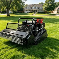 Cortadora de Maleza Todoterreno con Orugas y Control Remoto para Agricultura y Silvicultura, Robot Autopropulsado para Desmalezar en Pendientes