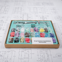 Kit de boutons-pression et œillets en résine T5 de qualité industrielle pour bricolage et OEM, avec pince à pression manuelle et outil d'installation