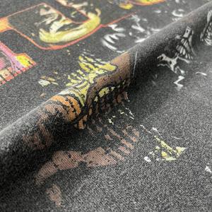 T-shirt Lunga da Uomo in 100% Cotone Stile Street Punk Ribelle con Stampa a Inchiostro Bianco Effetto Invecchiato e Cuciture a Due Pezzi OEM - Product Image 3