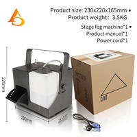Machine à brouillard d'eau AICPOSE 500W télécommandée pour mariages et fêtes, mini machine à fumée à base d'eau
