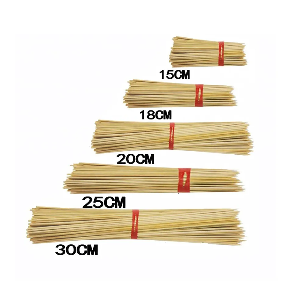 Одноразовые Бамбуковые Деревянные Шпажки для кебаба, бамбуковые палочки для барбекю, с индивидуальным логотипом