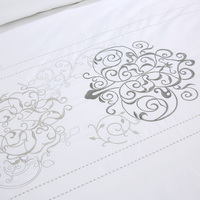 Ensemble de literie complet pour lit Queen, ensemble de literie brodée pour hôtel, ensemble de draps pour lit Super King avec housse de couette en coton biologique pour toutes les saisons