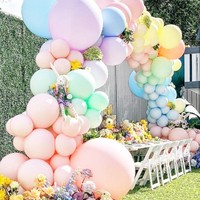 Ballons en latex macaron de 12 pouces, 100 pièces, couleur pastel, ballons mats pour anniversaire, baby shower, mariage, décoration de fond de fête