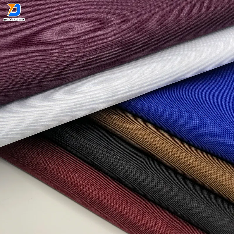 Jinda Textiles 100% Polyester gabardine and mini matt fabric twill textile fabrics for apron and restaurant waiter uniforms