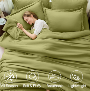 FUANNA Queen Comforter Set <strong>Olive</strong> <strong>Green</strong> Soft <strong>Bedding</strong> Sets Queen Size, All Season Lightweight Bed in a Bag with Comforter - Product Image 2
