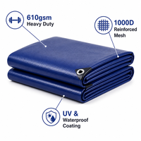 Bâche en PVC enduit anti-déchirure 610 g/m² avec tissu de base 1000D*1000D 20*20 pour le grain, les céréales, le bois et les bâches de camion