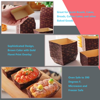 Petit moule à pain rectangulaire en papier ondulé moule à pain épais jetable plateau de cuisson de gâteau en mousseline de soie bricolage pour boulangerie et usage domestique