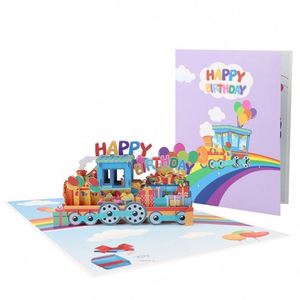 Tarjetas de Felicitación 3D Pop-Up 'Feliz Cumpleaños' con Sobre, Artículos para Fiestas, para Celebraciones Especiales de Cumpleaños - Product Image 3