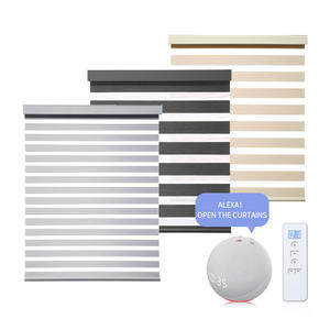 Intérieur personnalisé chambre stores motorisés occultants rideaux pour la maison stores électriques vente au détail pour grandes fenêtres - Product Image 1