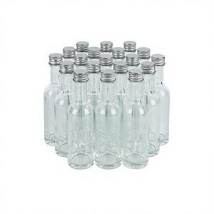 Innovadora Botella de Vidrio Vacía Pequeña de 50 ml de la Marca Atlas Network para Whisky, Vodka, Ginebra, Ron, Vino, Mini Botella Personalizada con Tapa de Rosca para Licores - Product Image 1