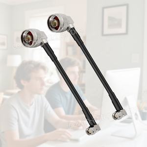 <span class=keywords><strong>Cable</strong></span> <span class=keywords><strong>Coaxial</strong></span> <span class=keywords><strong>RG58</strong></span> de 50 Ohmios con Conector SMA Macho a N Macho en Ángulo Recto de 90 Grados para Comunicación, Uso Industrial en Exteriores - Product Image 2