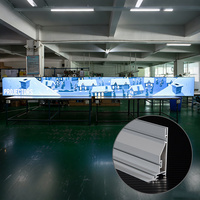 Profil SEG en aluminium de 100 mm de profondeur pour caisson lumineux en tissu, aspect sans cadre, fournisseur pour affichage publicitaire intérieur