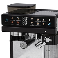 Tanque de leche desmontable de 500ML, tanque de agua de 2,6 L, Espumador de leche, máquina de café Espresso, molinillo de café con 20 ajustes de molienda