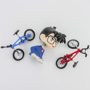 Detective Conan Glasses Boy Mini Bicycle Figurine Cake Topper Birthday Decoration Plastic Reusable - Product Image 3