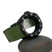 Nuevas llegadas H&T HT-007-10 Bisel de reloj modificado hecho a mano para hombre, de acero inoxidable 316L, con diseño de corona de calabaza SKX007 y junta