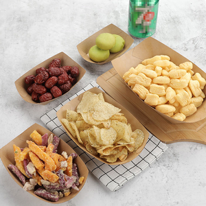 Vassoio in Carta Kraft Biodegradabile per Alimenti, Personalizzabile, per Snack, Hot Dog, Patatine Fritte, Asporto, Picnic, Ecologico - Product Image 3