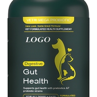 Complément Digestif Avancé Probiotique Prébiotique pour Chiens et Chats : Capsules pour la Santé Intestinale, Contre les Gaz, la Diarrhée et pour le Soutien Immunitaire, Riche en Protéines